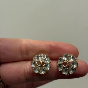 Chanel Gold and Silver Floral Earrings